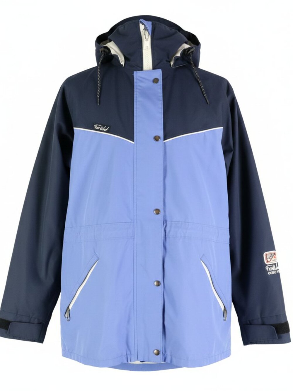 Vintage Rain Jacket Womens Medium Blue  Gore Tex Waterproof Full Zip Far West